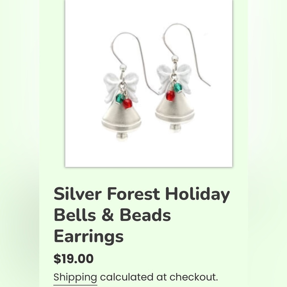 Silver Forest Christmas Silver Bells & Beads Style Number NE-2321 - Picture 8 of 11